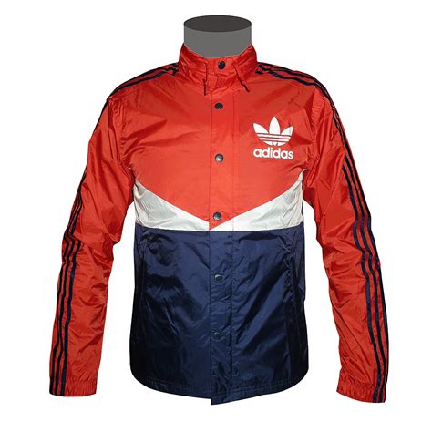 adidas windbreaker blau rot|adidas windbreaker leather jacket.